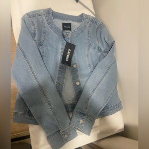 New Express Light Blue Denim Jacket